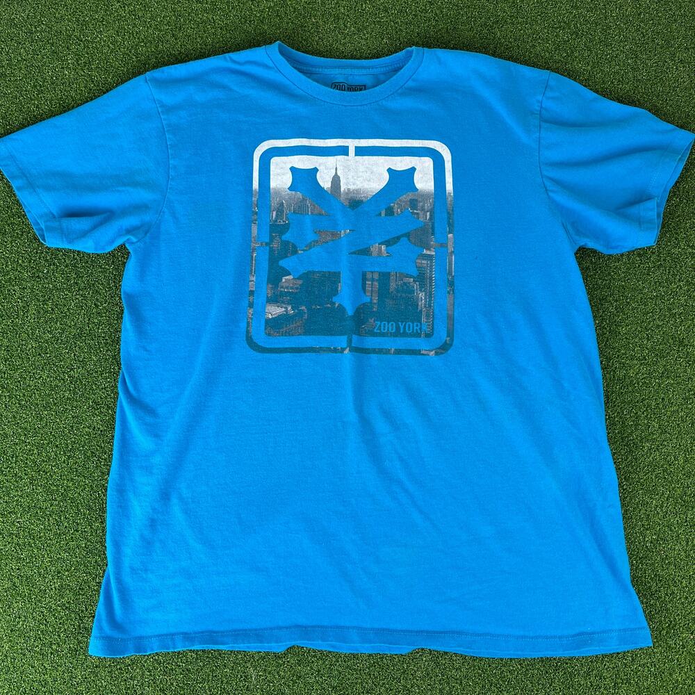 Zoo York Mens Blue NYC Skyline Graphic Short Sleeve T-Shirt Sz XL